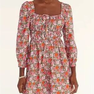 J. Crew Liberty fabric Long Sleeve Dress